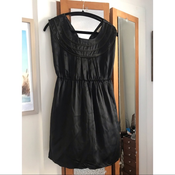 Beau Bois Dresses & Skirts - Black silk cocktail dress with zipper details